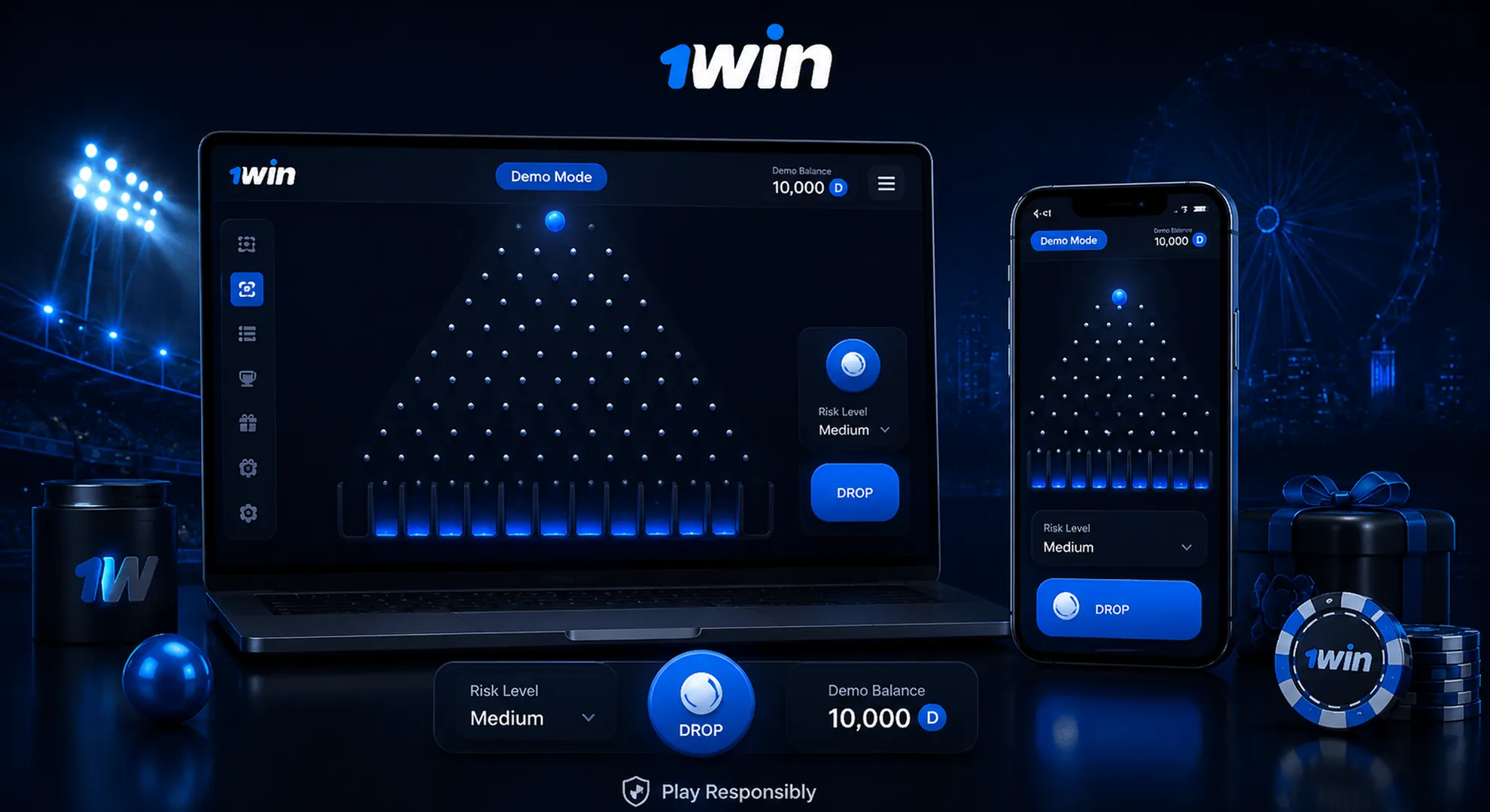 1win Plinko rules lines and volatility mechanics