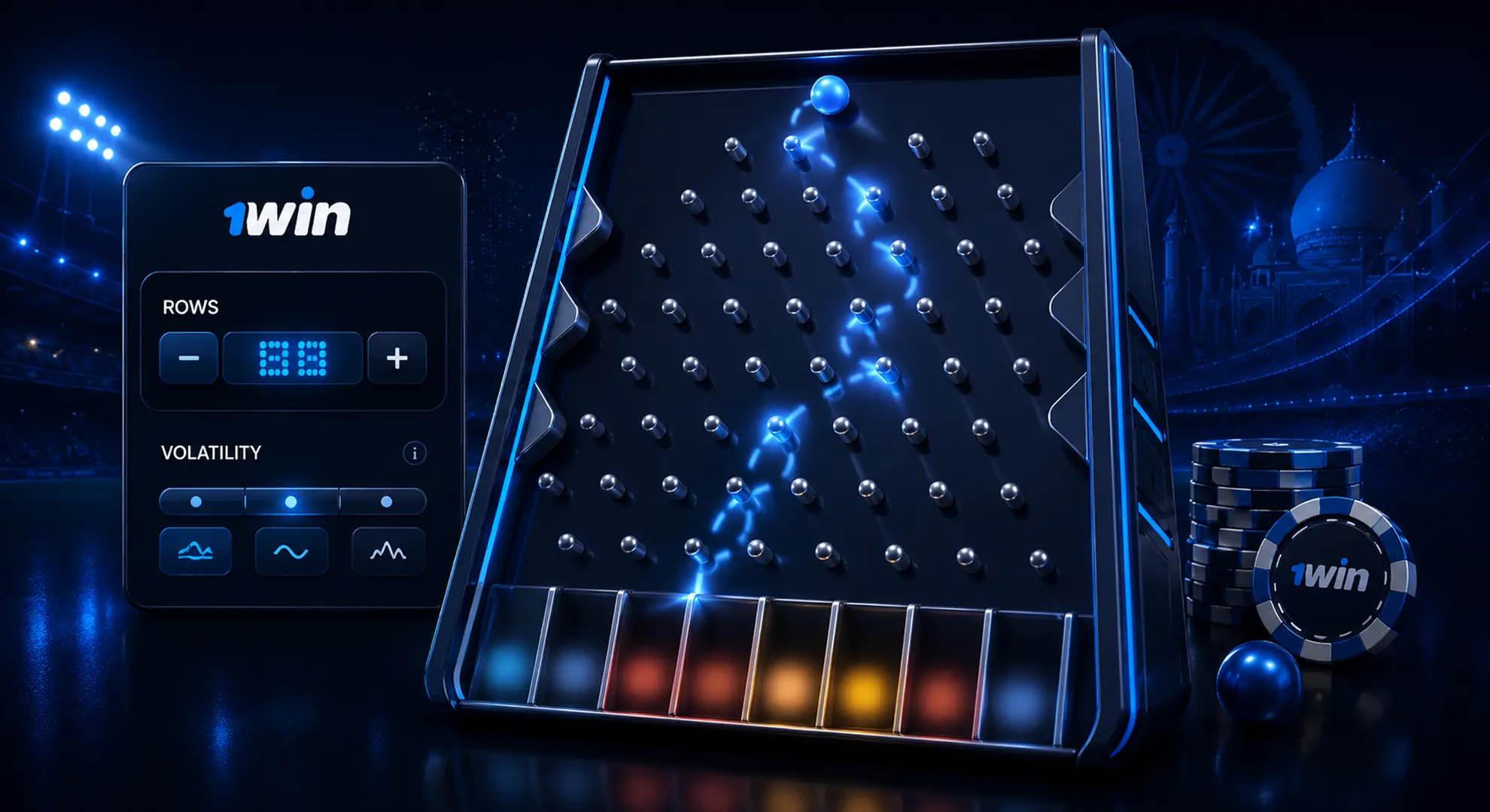 1win Plinko demo mode on mobile in India
