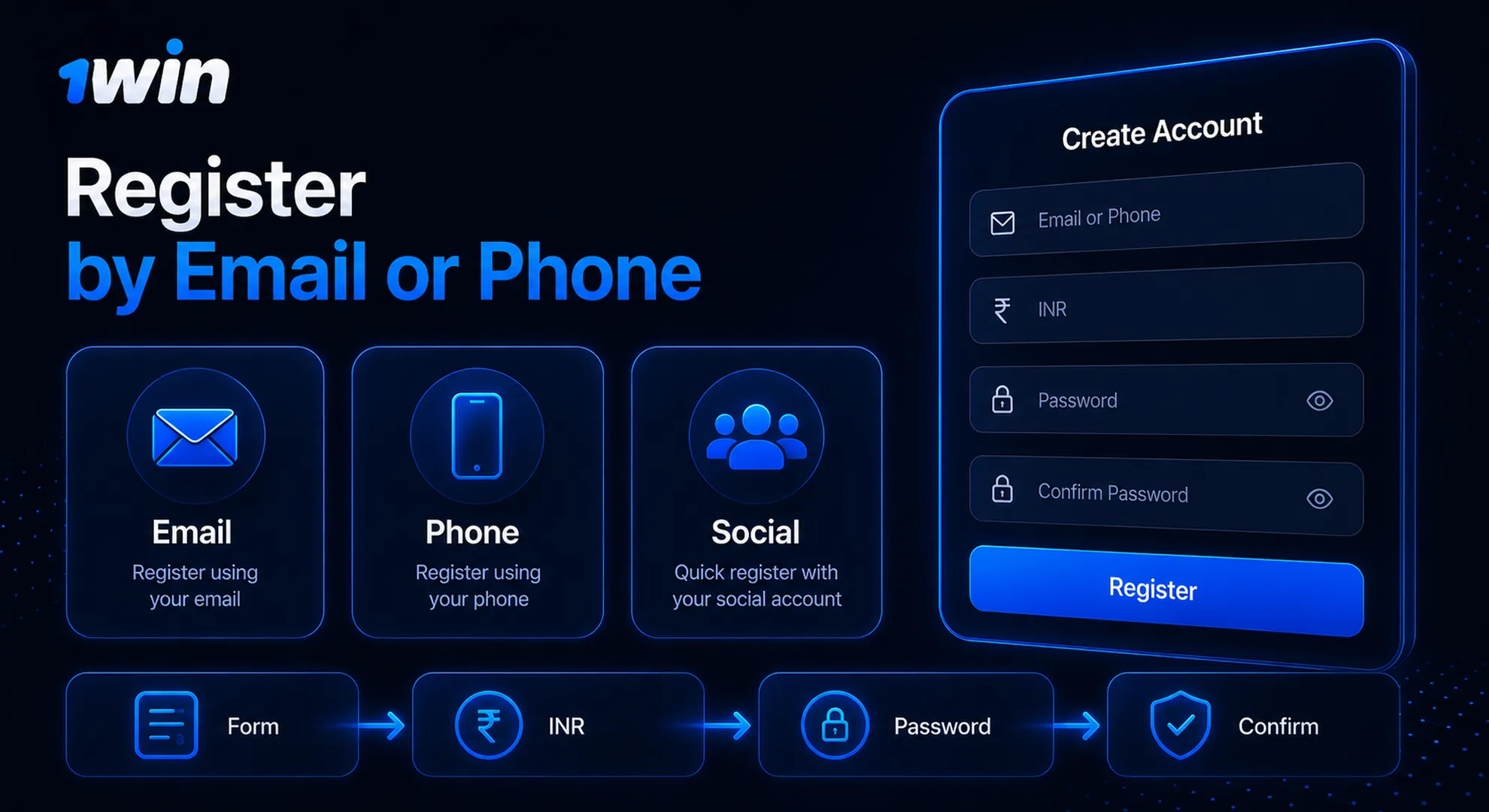 1win register by email or phone step by step