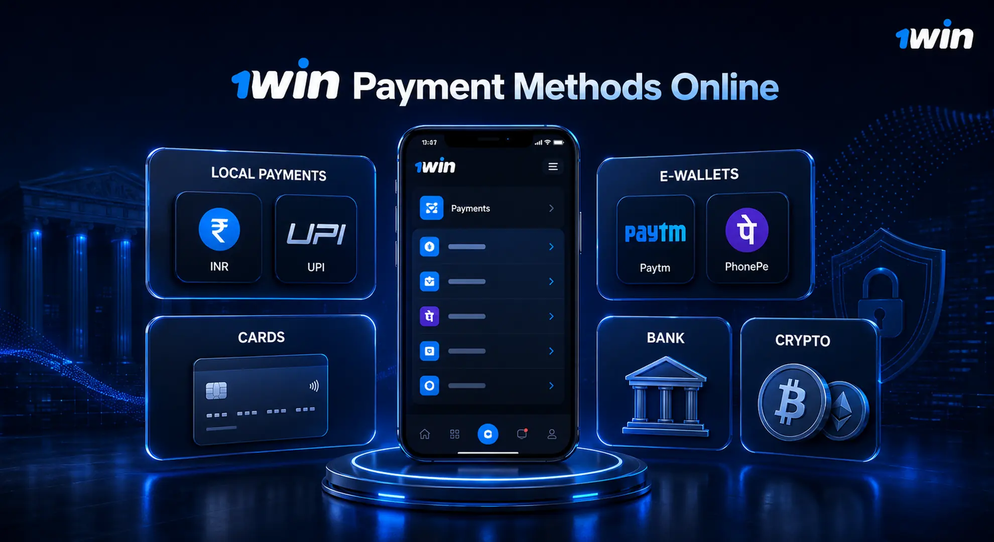 1win Token blockchain smart contract and transaction security concept